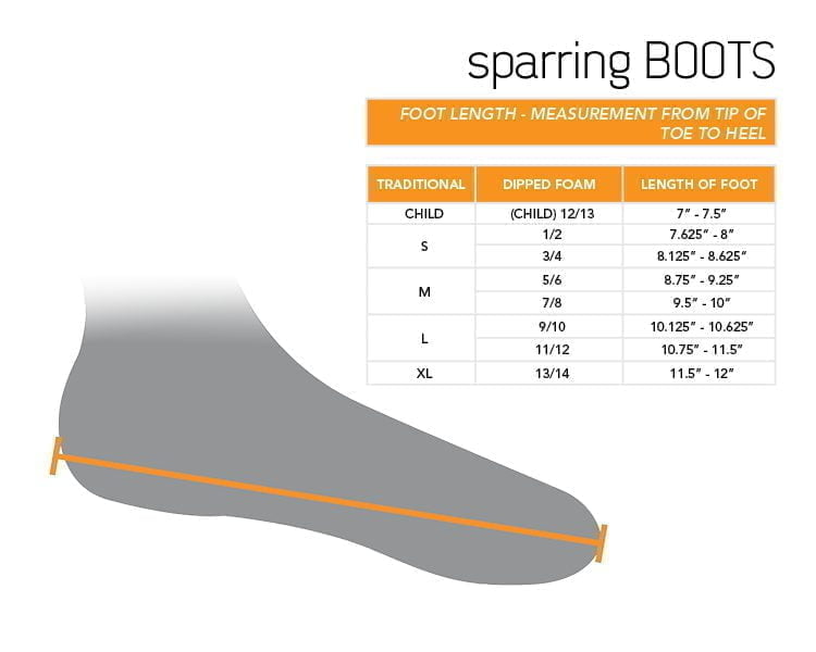 Sparring Boot Sizing